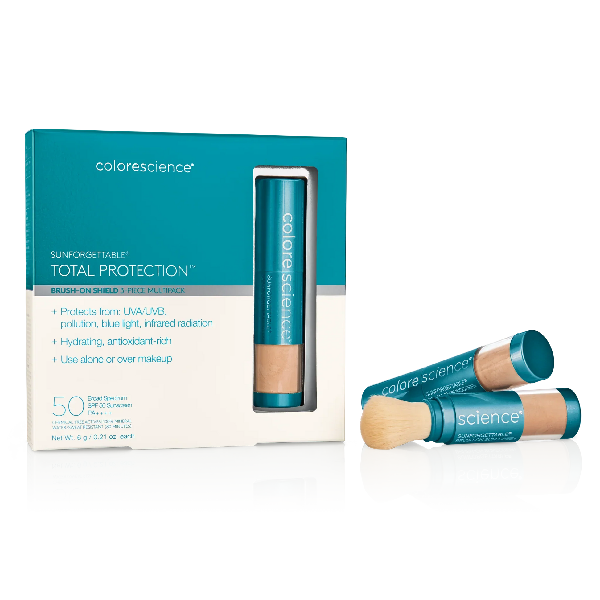 Sunforgettable Total Protection Brush-On Shield SPF50 Multipack MEDIUM