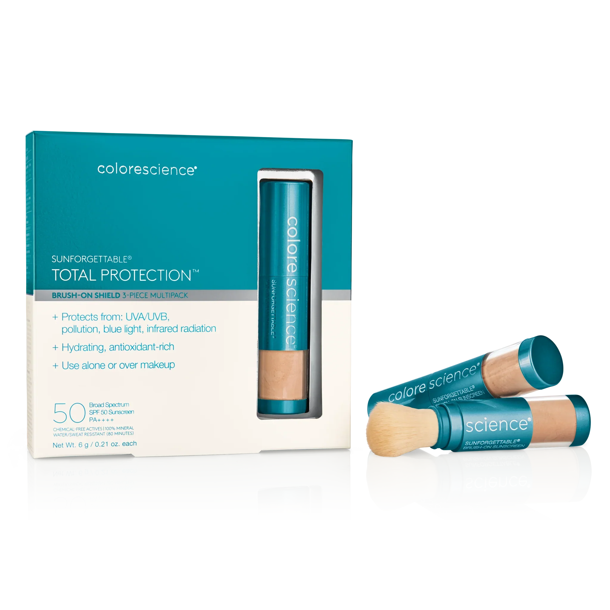 Sunforgettable Total Protection Brush-On Shield SPF50 Multipack MEDIUM