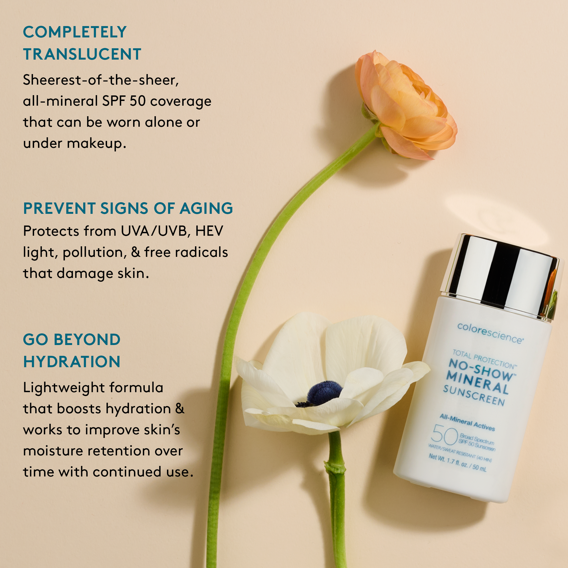 Total Protection No-Show Mineral Sunscreen SPF50